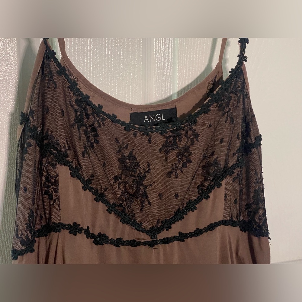 ANGL Brown & Black Tunic Size Medium - Picture 4 of 11